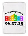 Love Always Wins with Date - Marriage Equality Micro Terry Sport Towel 15 X 22 inches-Sport Towel-TooLoud-White-Davson Sales