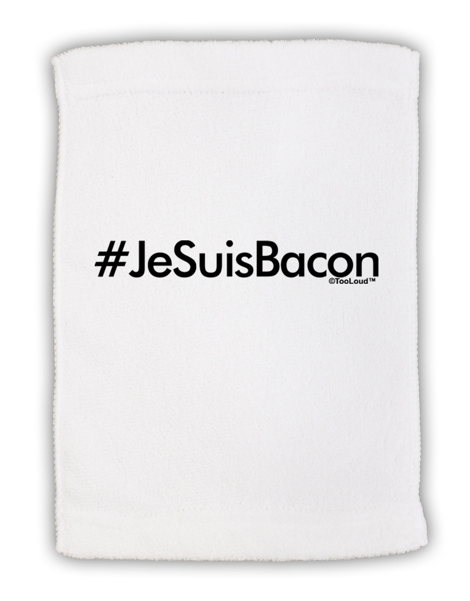 Hashtag JeSuisBacon Micro Terry Sport Towel 11 x 18 inches-TooLoud-White-Davson Sales