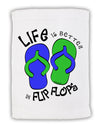 Life is Better in Flip Flops - Blue and Green Micro Terry Sport Towel 15 X 22 inches-Sport Towel-TooLoud-White-Davson Sales