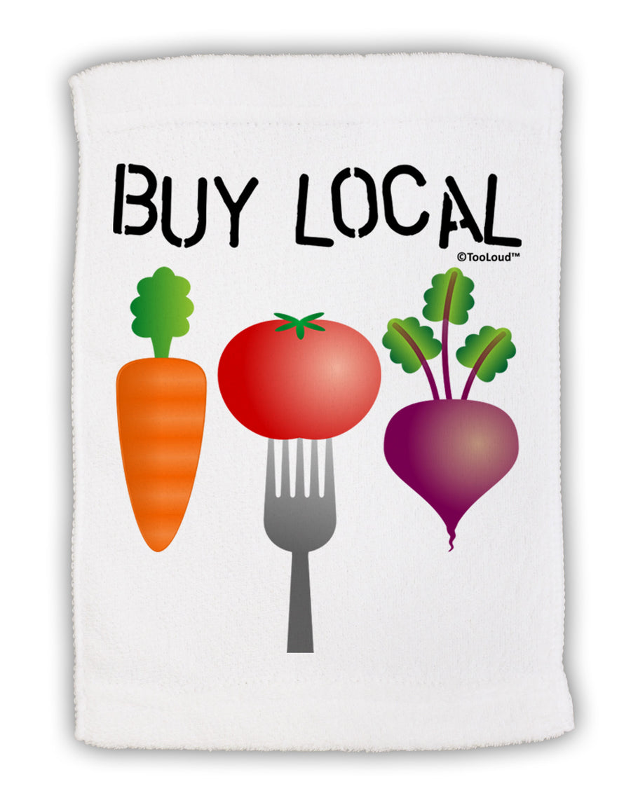 Buy Local - Vegetables Design Micro Terry Sport Towel 15 X 22 inches-Sport Towel-TooLoud-White-Davson Sales