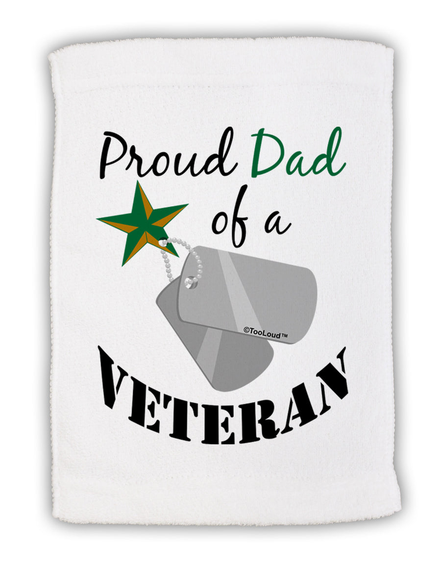 Dad of Veteran Micro Terry Sport Towel 11 x 18 inches-TooLoud-White-Davson Sales