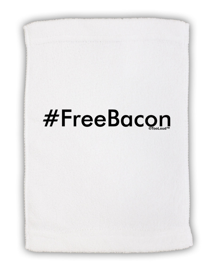 Hashtag Free Bacon Micro Terry Sport Towel 11 x 18 inches-TooLoud-White-Davson Sales
