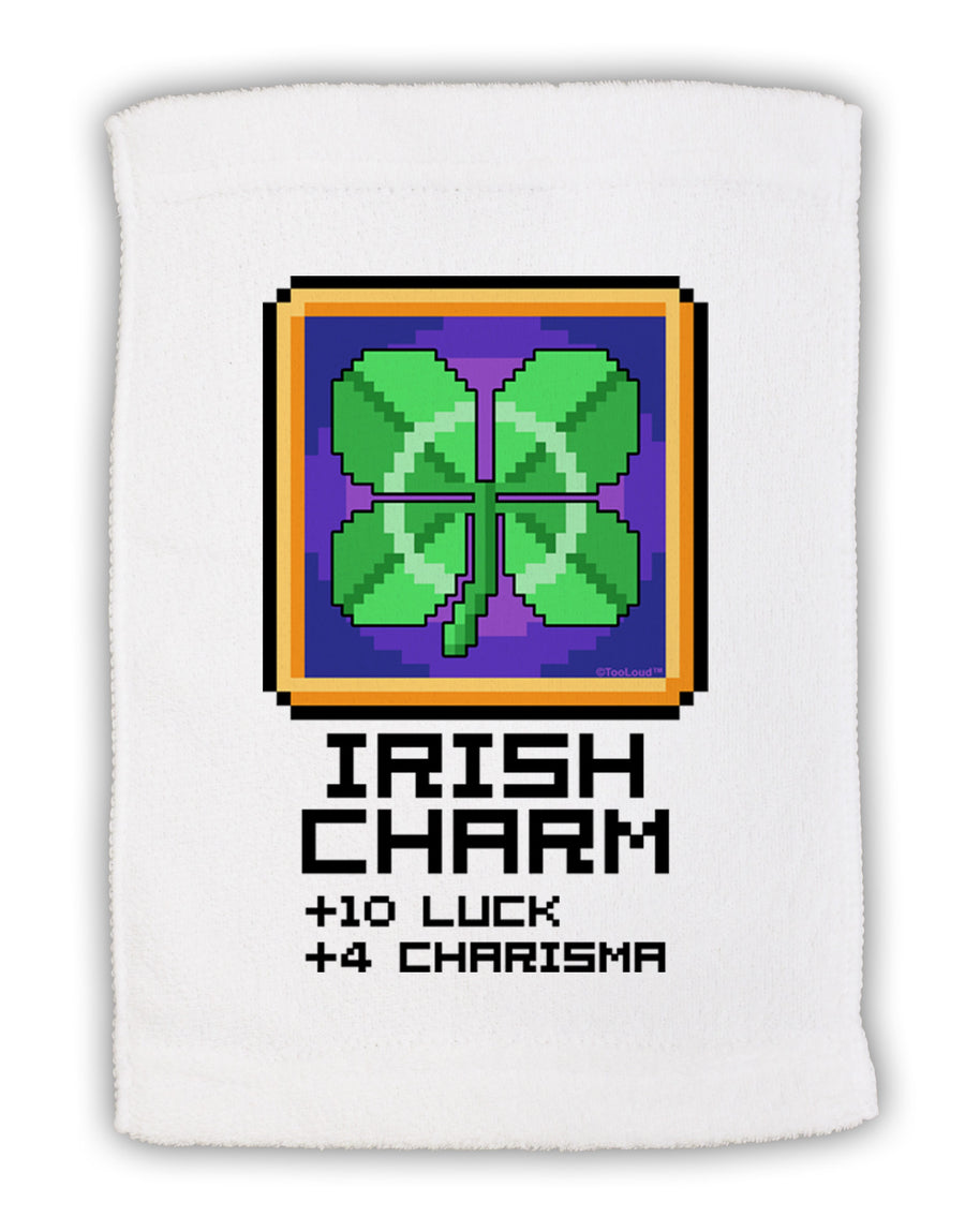 Pixel Irish Charm Item Micro Terry Sport Towel 11 x 18 inches-TooLoud-White-Davson Sales