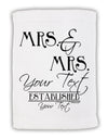 Personalized Mrs and Mrs Lesbian Wedding - Name- Established -Date- Design Micro Terry Sport Towel 11 x 18 inches-Sport Towel-TooLoud-White-Davson Sales