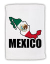 Mexico Outline - Mexican Flag - Mexico Text Micro Terry Sport Towel 11 x 18 Inch by TooLoud-Sport Towel-TooLoud-White-Davson Sales