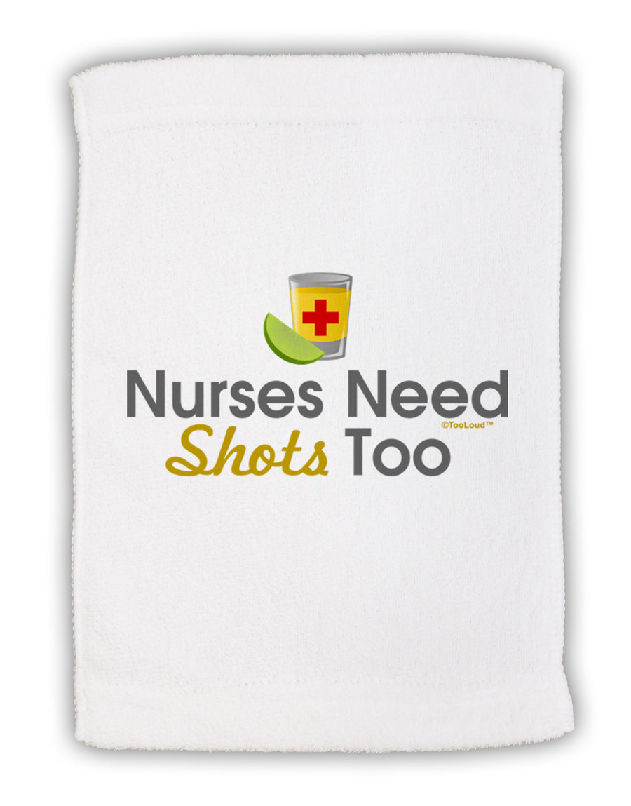 Nurses Need Shots Too Micro Terry Sport Towel 11 x 18 inches-TooLoud-White-Davson Sales