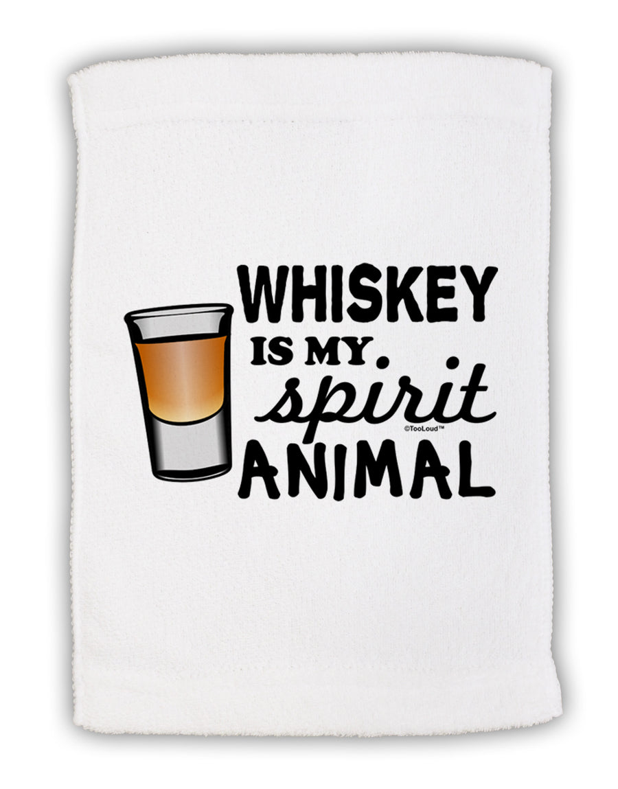 TooLoud Whiskey Is My Spirit Animal Micro Terry Sport Towel 11 x 18 inches-TooLoud-White-Davson Sales