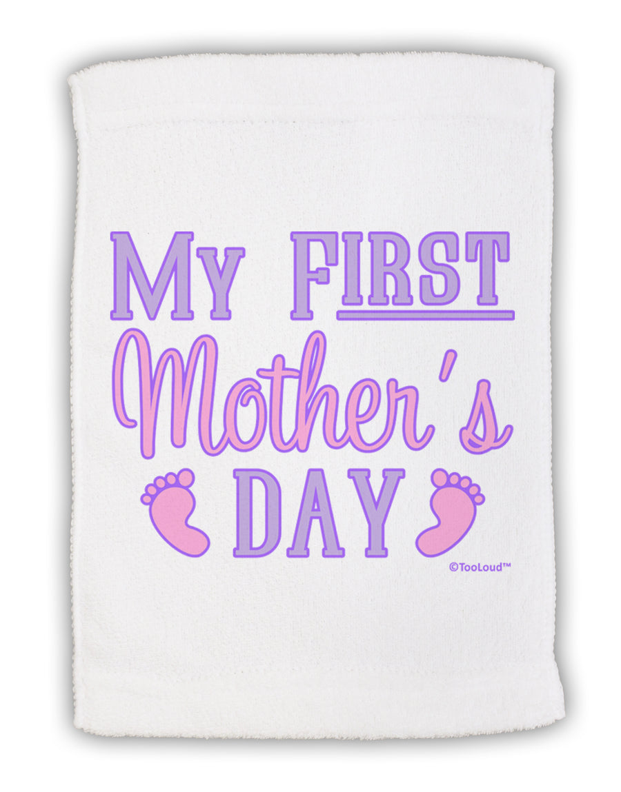 My First Mother's Day - Baby Feet - Pink Micro Terry Sport Towel 15 X 22 inches by TooLoud-Sport Towel-TooLoud-White-Davson Sales