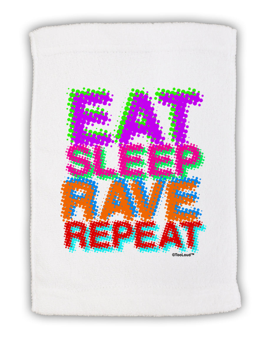 Eat Sleep Rave Repeat Color Micro Terry Sport Towel 15 X 22 inches by TooLoud-Sport Towel-TooLoud-White-Davson Sales