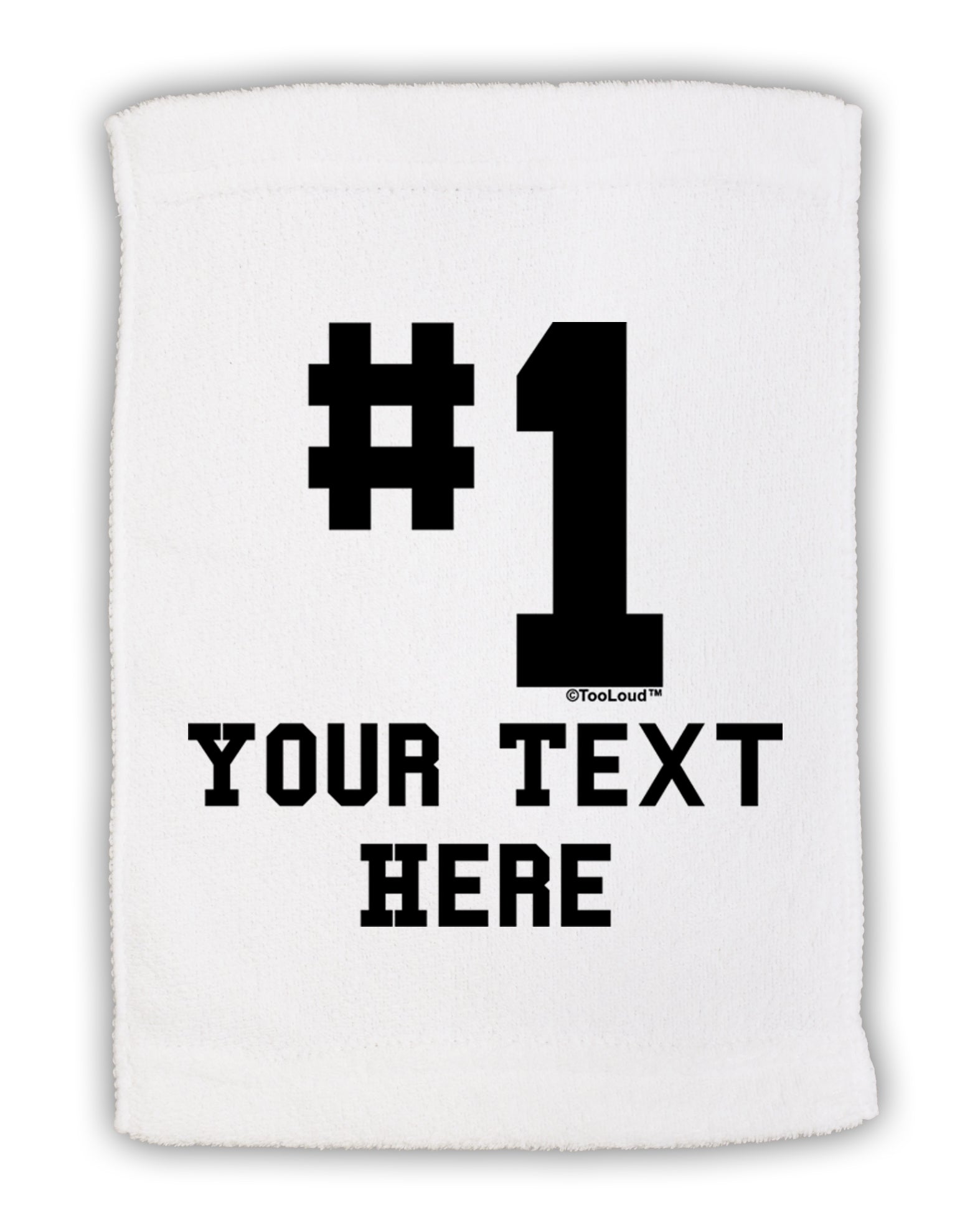 Personalized Number 1 Micro Terry Sport Towel 15 X 22 inches by TooLoud-Sport Towel-TooLoud-White-Davson Sales