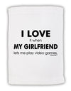 I Love My Girlfriend Videogames Micro Terry Sport Towel 11 x 18 inches-TooLoud-White-Davson Sales