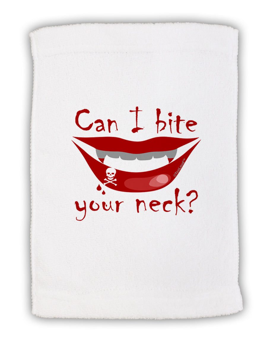 Bite your neck Micro Terry Sport Towel 11 x 18 inches-TooLoud-White-Davson Sales