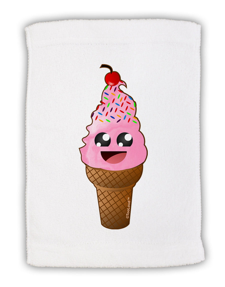 Cute Ice Cream Cone Micro Terry Sport Towel 15 X 22 inches-Sport Towel-TooLoud-White-Davson Sales