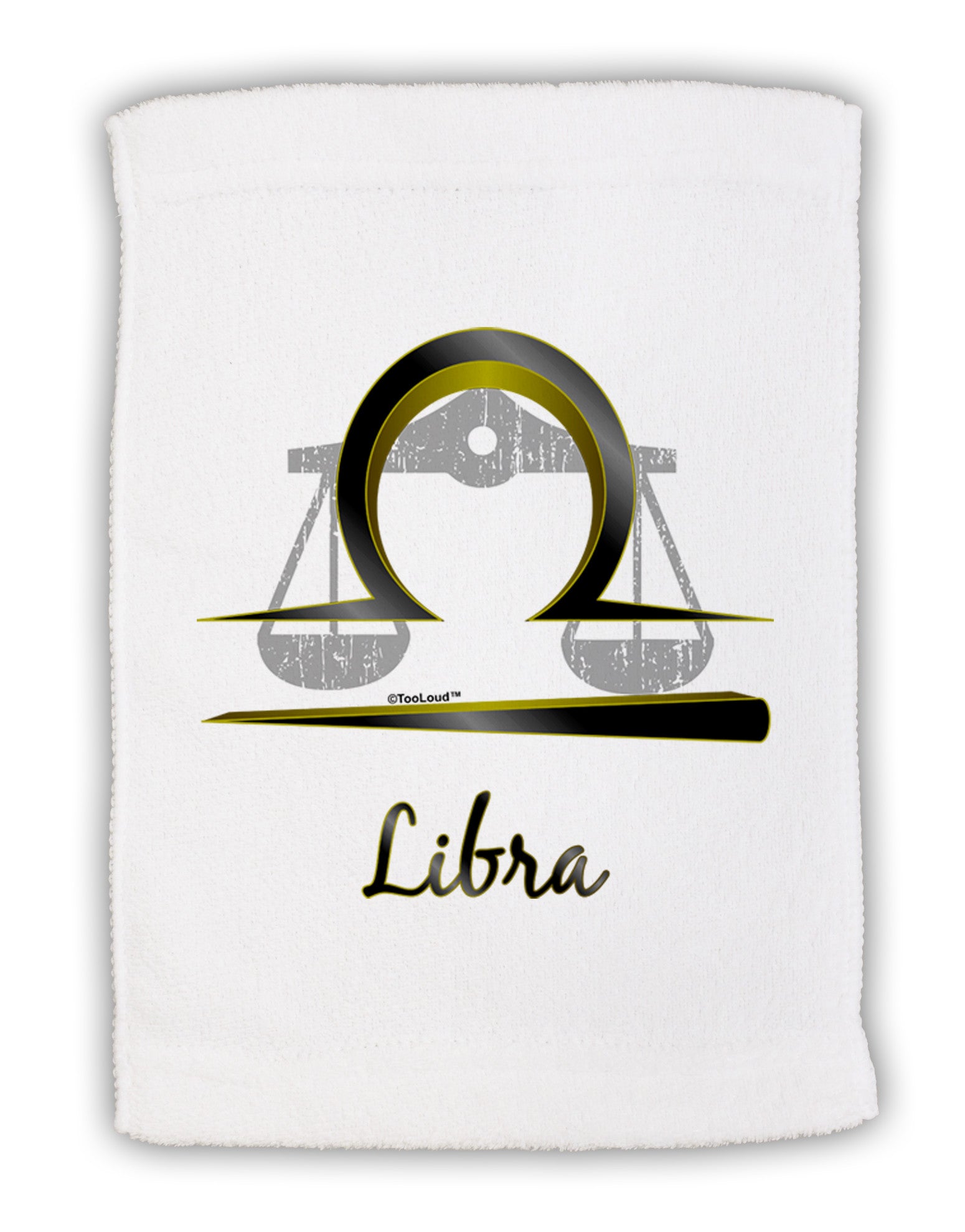 Libra Symbol Micro Terry Sport Towel 11 x 18 inches-TooLoud-White-Davson Sales