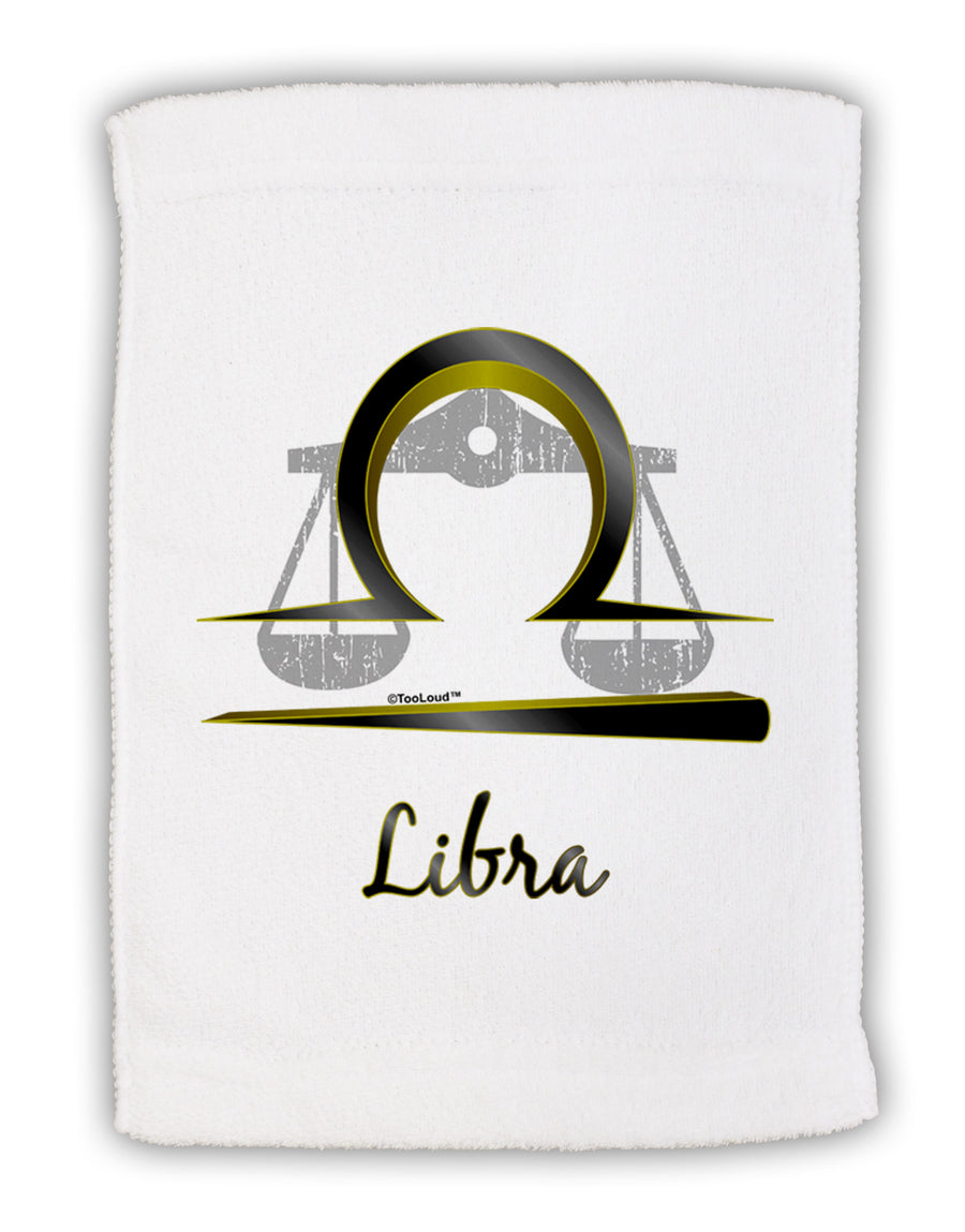 Libra Symbol Micro Terry Sport Towel 11 x 18 inches-TooLoud-White-Davson Sales