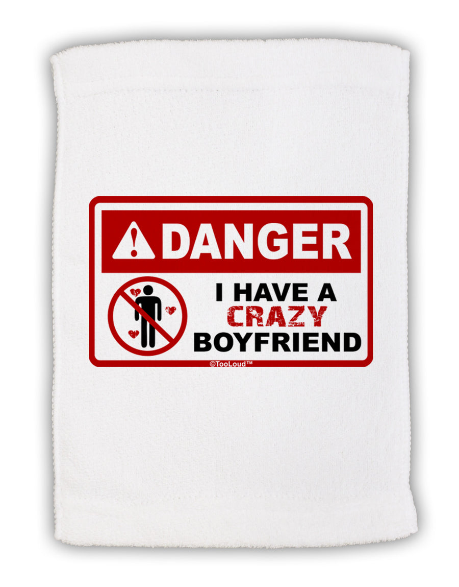 Danger - Crazy Boyfriend Micro Terry Sport Towel 15 X 22 inches-Sport Towel-TooLoud-White-Davson Sales