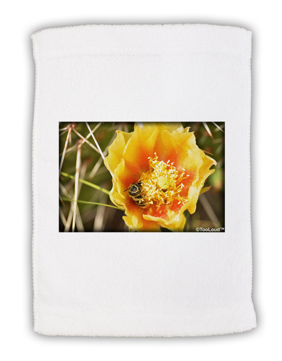 Bee Cactus Micro Terry Sport Towel 11 x 18 inches-TooLoud-White-Davson Sales