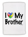 I Heart My Brother - Autism Awareness Micro Terry Sport Towel 15 X 22 inches by TooLoud-Sport Towel-TooLoud-White-Davson Sales