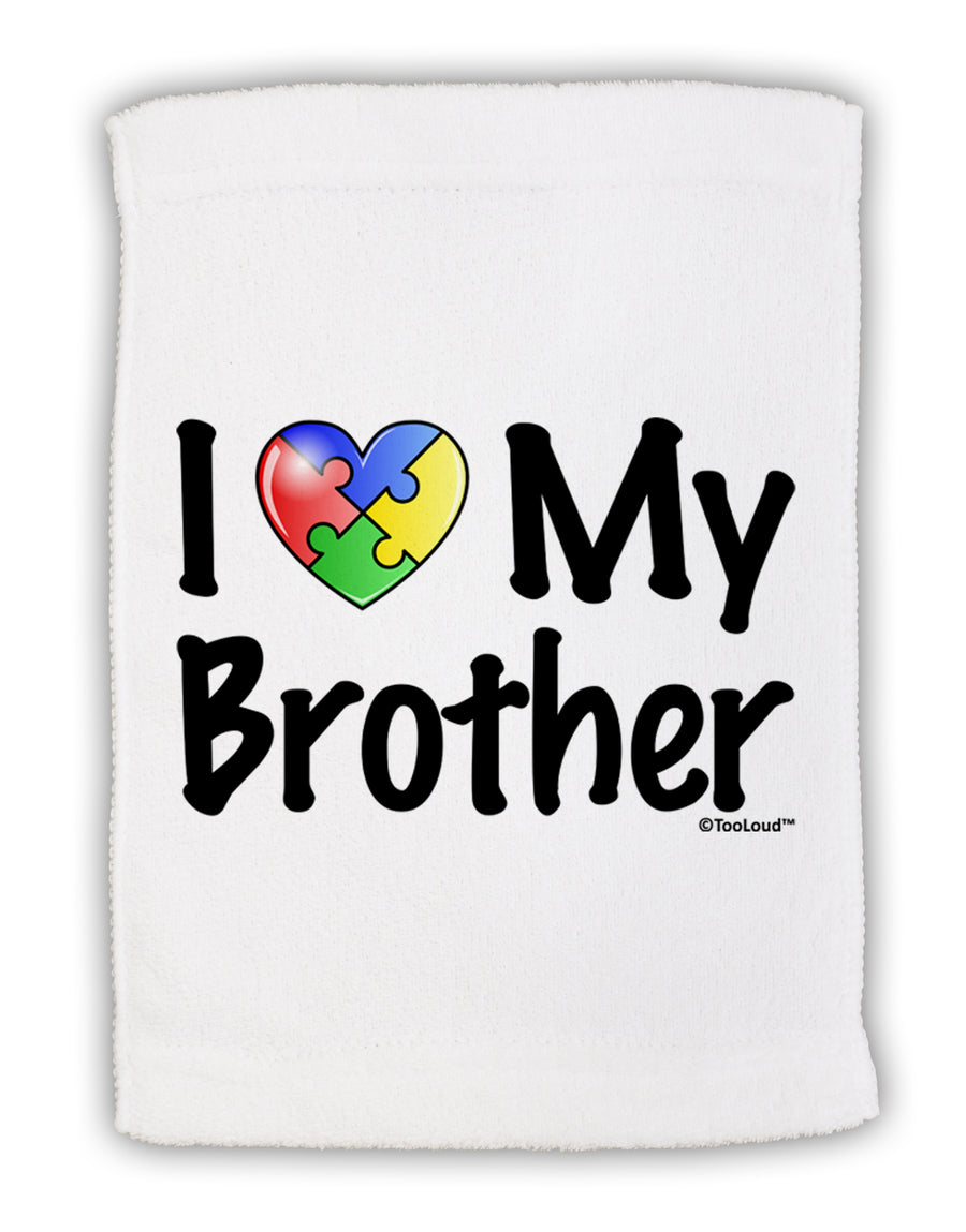 I Heart My Brother - Autism Awareness Micro Terry Sport Towel 15 X 22 inches by TooLoud-Sport Towel-TooLoud-White-Davson Sales