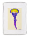 Jellyfish Outlined in Purple Watercolor Micro Terry Sport Towel 15 X 22 inches-Sport Towel-TooLoud-White-Davson Sales