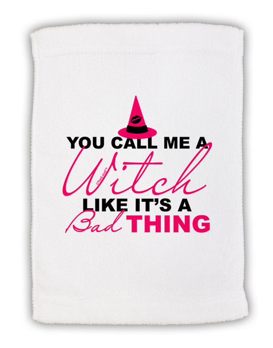 Witch - Bad Thing Text Micro Terry Sport Towel 11 x 18 inches-TooLoud-White-Davson Sales