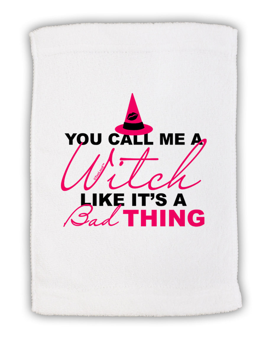 Witch - Bad Thing Text Micro Terry Sport Towel 11 x 18 inches-TooLoud-White-Davson Sales