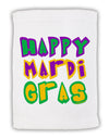 Happy Mardi Gras Text 2 Micro Terry Sport Towel 11 x 18 inches-TooLoud-White-Davson Sales