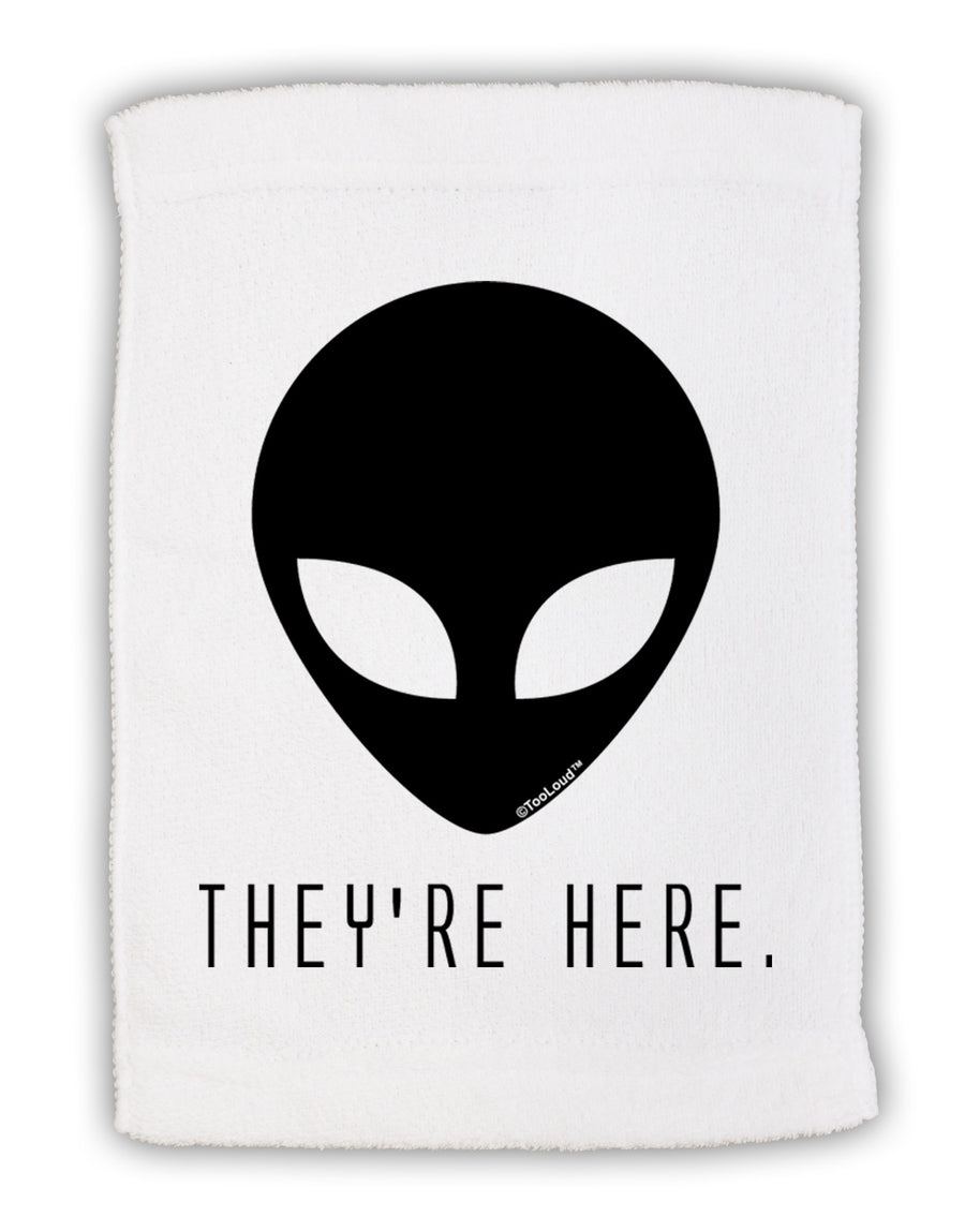 Alien They Are Here Micro Terry Sport Towel 11 x 18 inches-TooLoud-White-Davson Sales