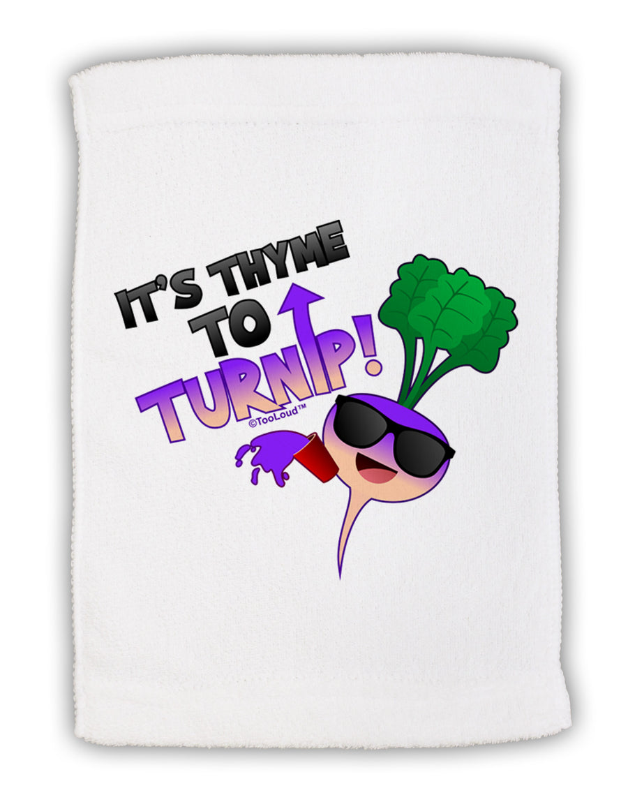 It's Thyme To Turnip Micro Terry Sport Towel 15 X 22 inches-Sport Towel-TooLoud-White-Davson Sales