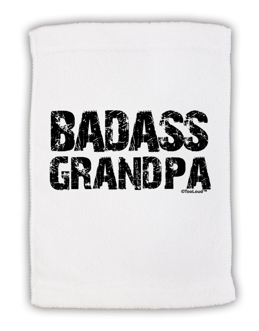 Badass Grandpa Micro Terry Sport Towel 15 X 22 inches by TooLoud-Sport Towel-TooLoud-White-Davson Sales