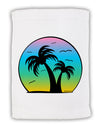 Palm Trees Silhouette - Beach Sunset Design Micro Terry Sport Towel 15 X 22 inches-Sport Towel-TooLoud-White-Davson Sales