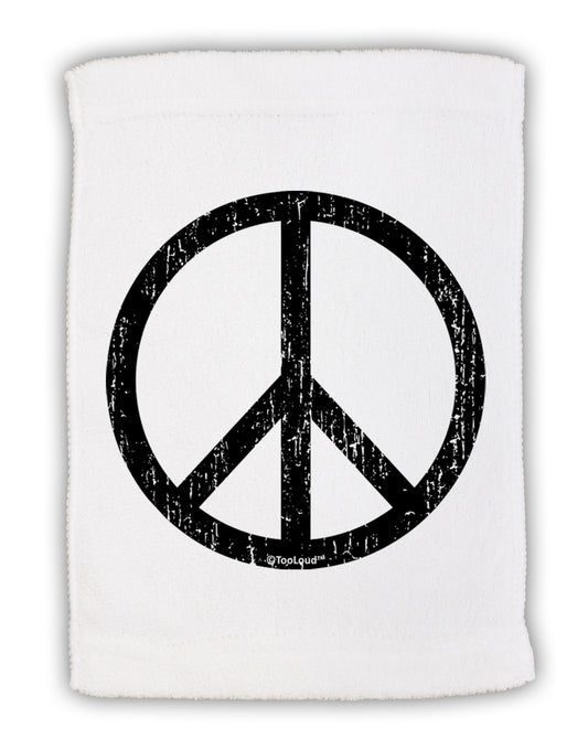 Peace Sign Symbol - Distressed Micro Terry Sport Towel 15 X 22 inches-Sport Towel-TooLoud-White-Davson Sales
