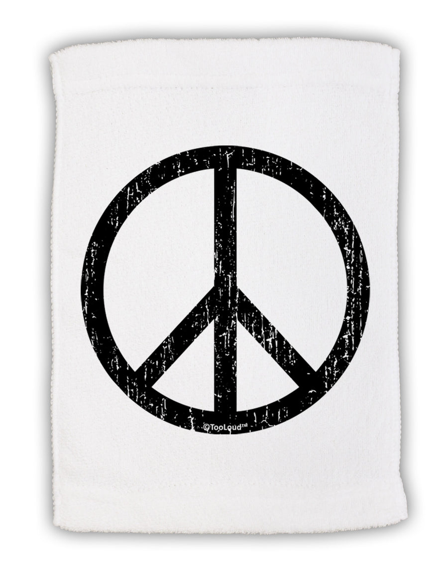 Peace Sign Symbol - Distressed Micro Terry Sport Towel 15 X 22 inches-Sport Towel-TooLoud-White-Davson Sales