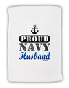 Proud Navy Husband Micro Terry Sport Towel 11 x 18 inches-TooLoud-White-Davson Sales