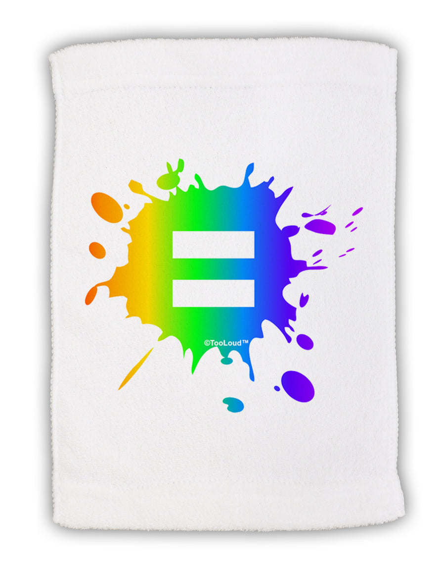 Equal Rainbow Paint Splatter Micro Terry Sport Towel 15 X 22 inches by TooLoud-Sport Towel-TooLoud-White-Davson Sales