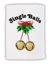 Jingle Balls with Text Micro Terry Sport Towel 11 x 18 inches-TooLoud-White-Davson Sales