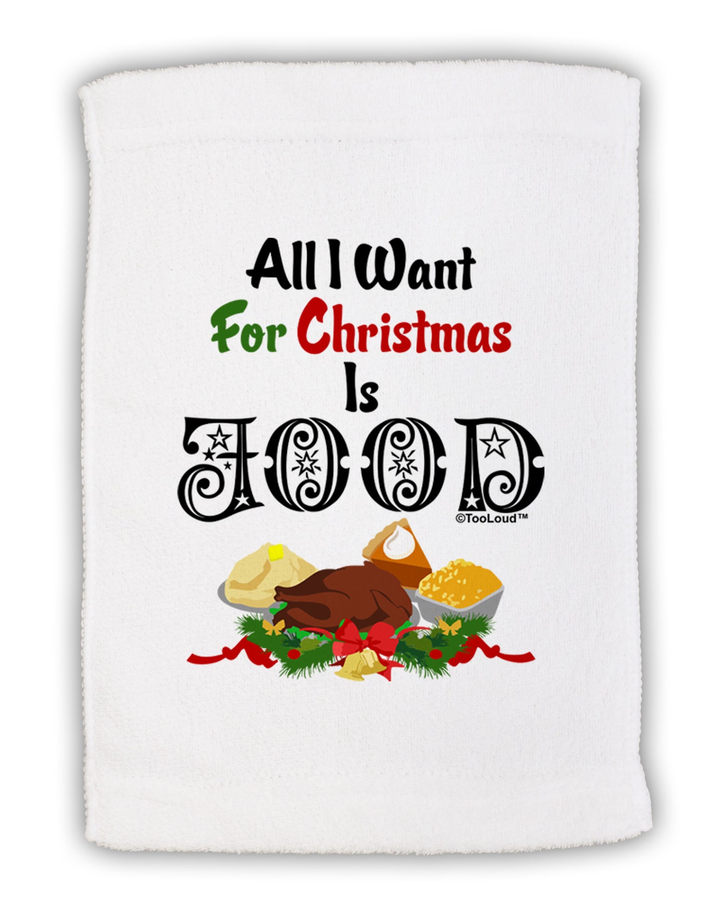 All I Want Is Food Micro Terry Sport Towel 11 x 18 inches-TooLoud-White-Davson Sales
