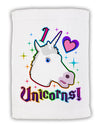 I love Unicorns Micro Terry Sport Towel 11 x 18 inches-TooLoud-White-Davson Sales
