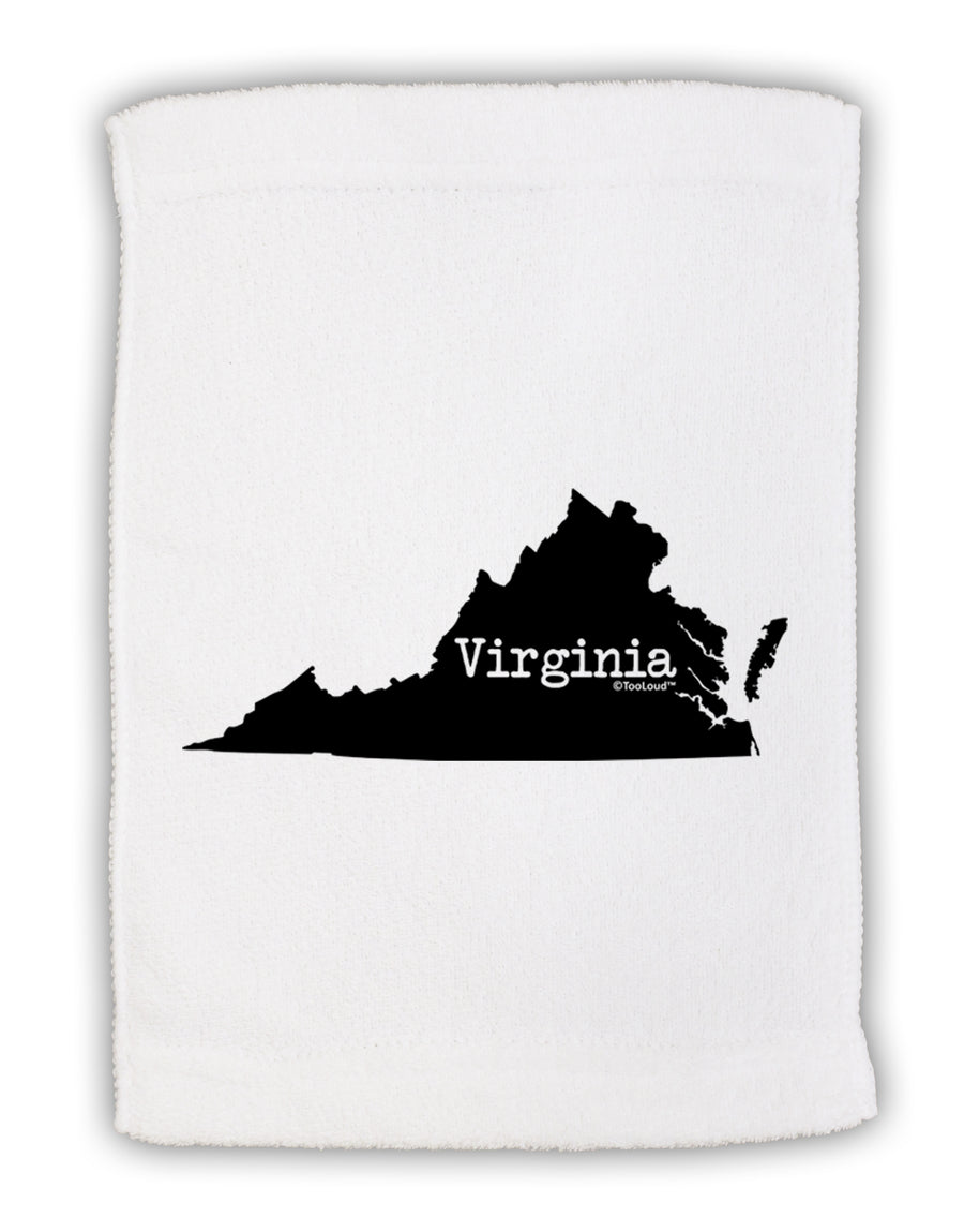 Virginia - United States Shape Micro Terry Sport Towel 11 x 18 Inch by TooLoud-Sport Towel-TooLoud-White-Davson Sales