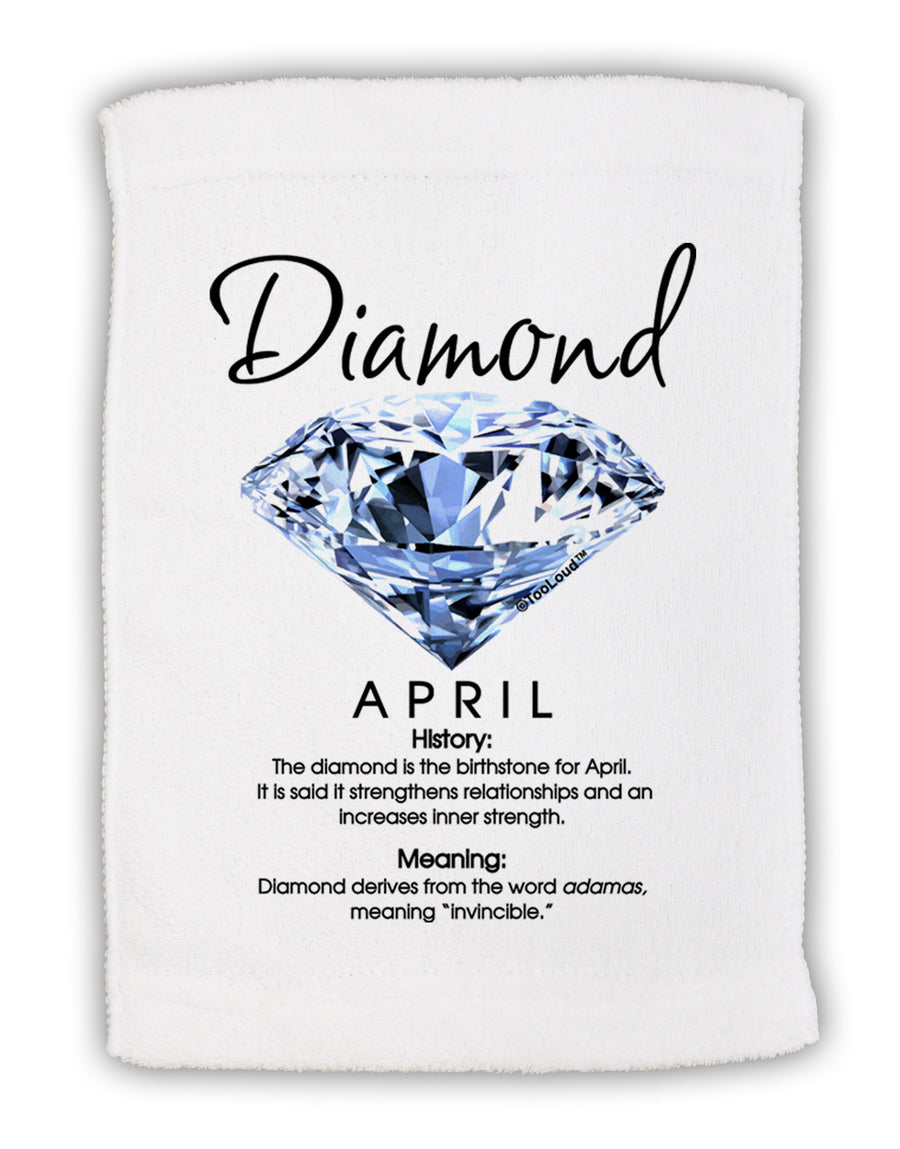 Birthstone Diamond Micro Terry Sport Towel 15 X 22 inches by TooLoud-Sport Towel-TooLoud-White-Davson Sales