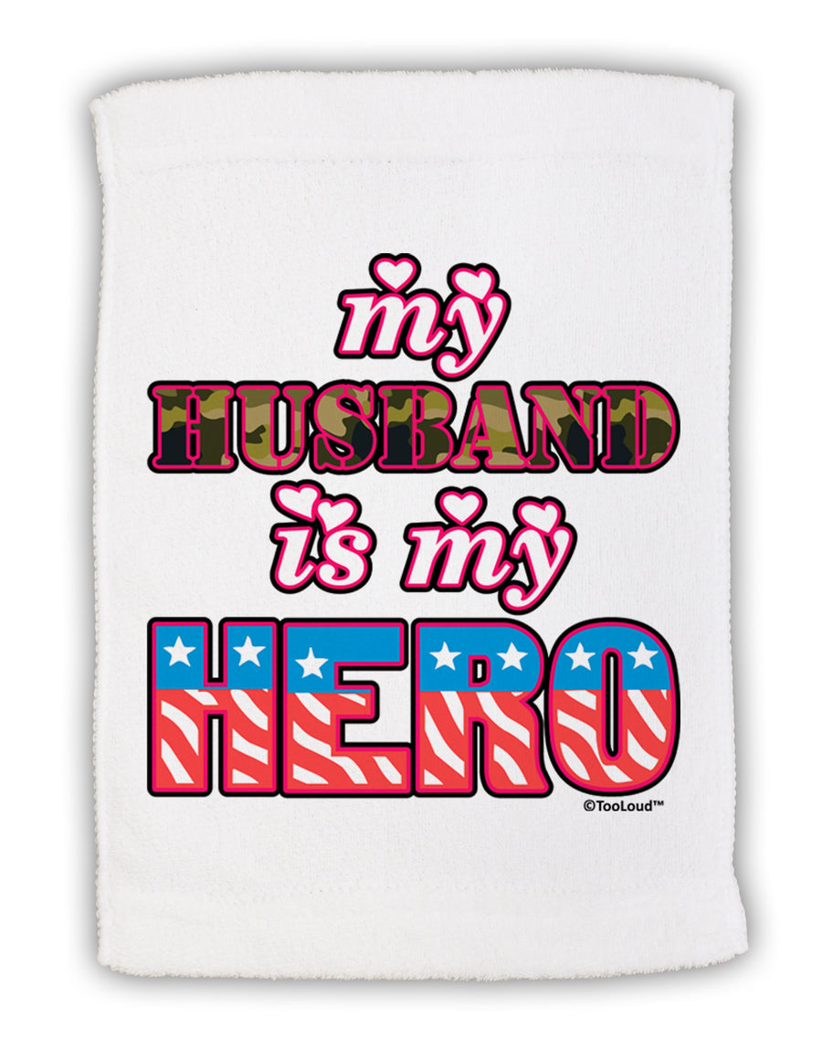 My Husband is My Hero - Armed Forces Micro Terry Sport Towel 15 X 22 inches by TooLoud-Sport Towel-TooLoud-White-Davson Sales