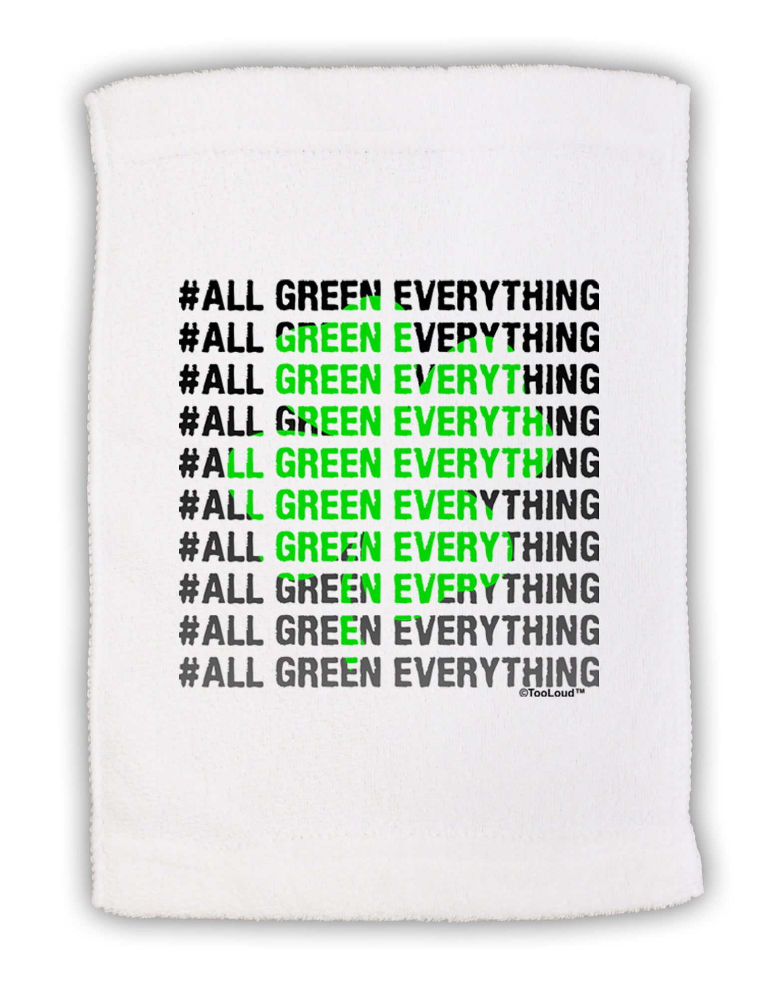 All Green Everything Clover Micro Terry Sport Towel 11 x 18 inches-TooLoud-White-Davson Sales
