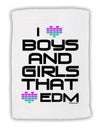 I Heart Boys and Girls That Heart EDM Micro Terry Sport Towel 15 X 22 inches