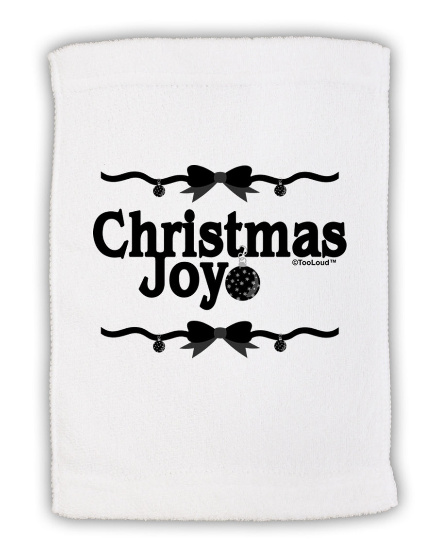 Christmas Joy BnW Micro Terry Sport Towel 11 x 18 inches-Sport Towel-TooLoud-White-Davson Sales