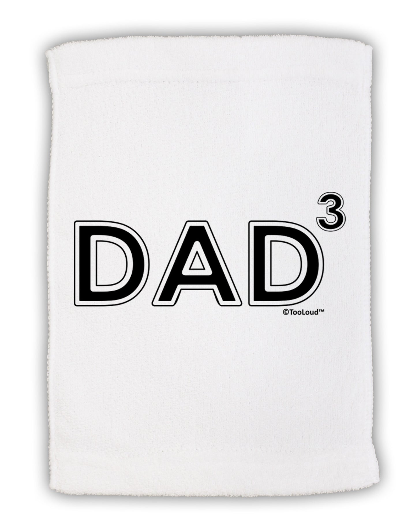 Dad Cubed - Dad of Three Micro Terry Sport Towel 15 X 22 inches-Sport Towel-TooLoud-White-Davson Sales