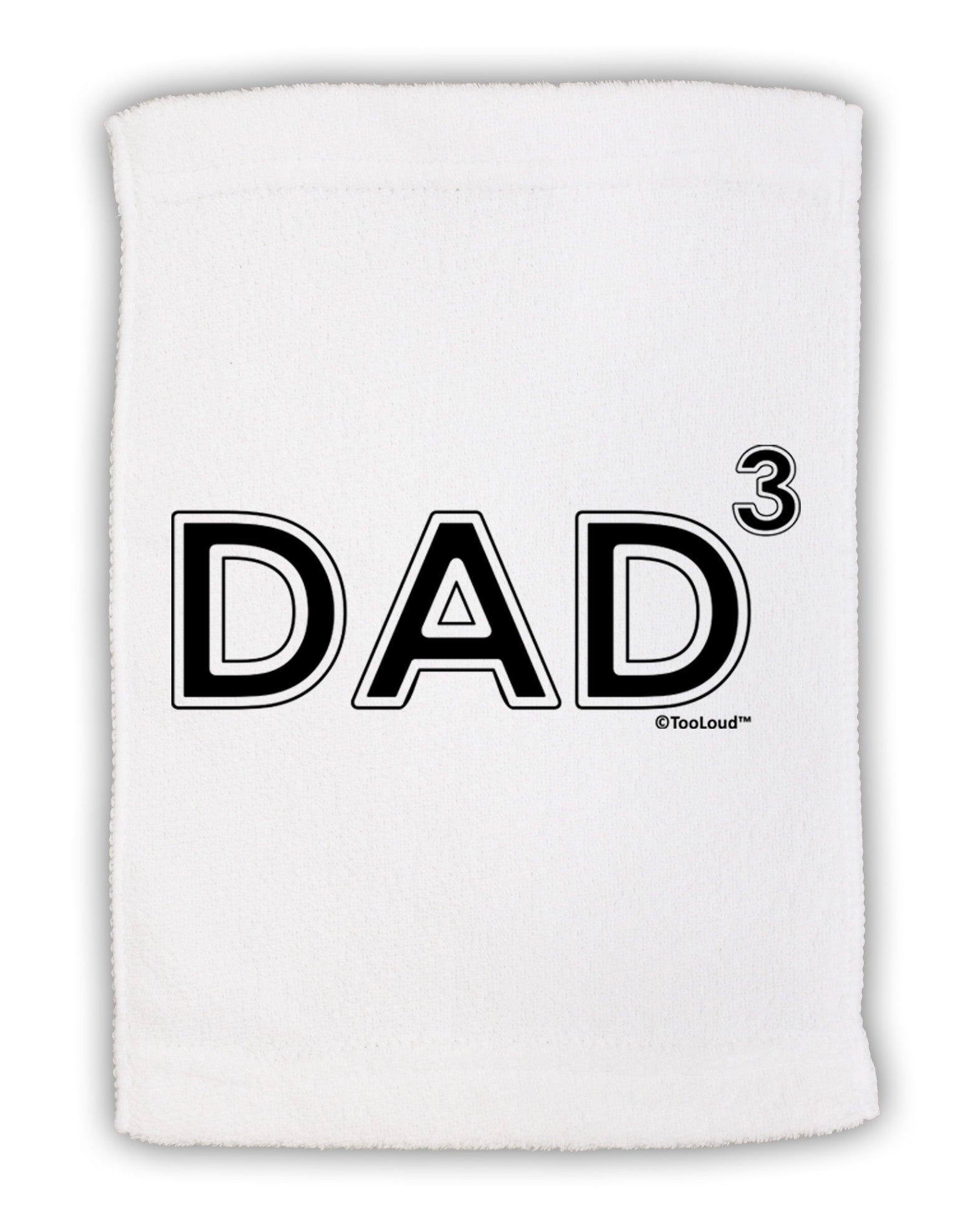Dad Cubed - Dad of Three Micro Terry Sport Towel 15 X 22 inches-Sport Towel-TooLoud-White-Davson Sales