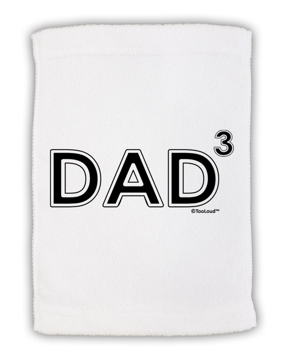 Dad Cubed - Dad of Three Micro Terry Sport Towel 15 X 22 inches-Sport Towel-TooLoud-White-Davson Sales