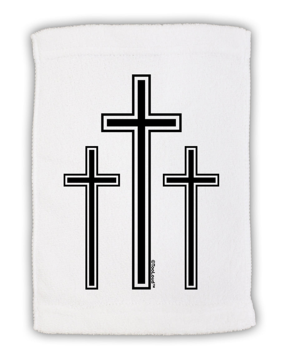 Three Cross Design - Easter Micro Terry Sport Towel 11 x 18 Inch by TooLoud-Sport Towel-TooLoud-White-Davson Sales