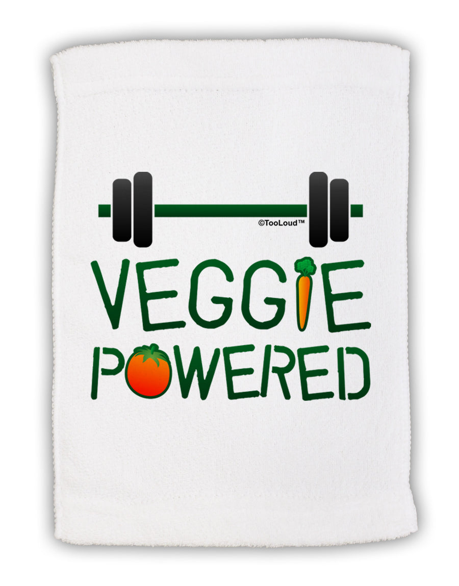 Veggie Powered Micro Terry Sport Towel 11 x 18 inches-TooLoud-White-Davson Sales