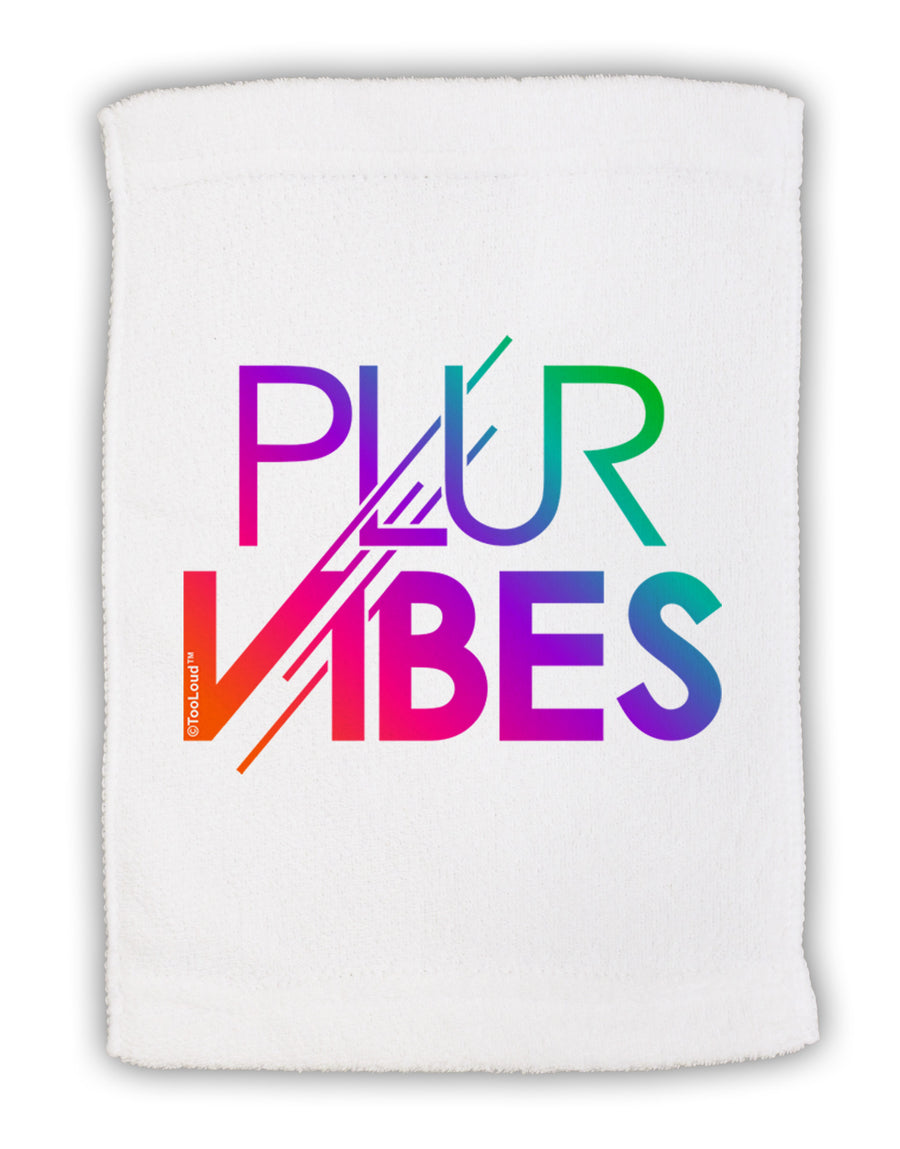 PLUR Vibes Micro Terry Sport Towel 11 x 18 inches-TooLoud-White-Davson Sales